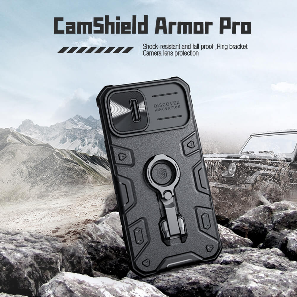 Чехол-крышка NILLKIN для Apple iPhone 14 6.1 (2022), Apple iPhone 13 (серия CamShield Armor Pro case)